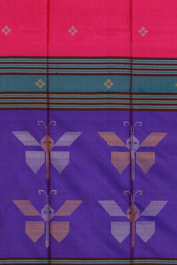 Image of Bengal Silk Pink Saree