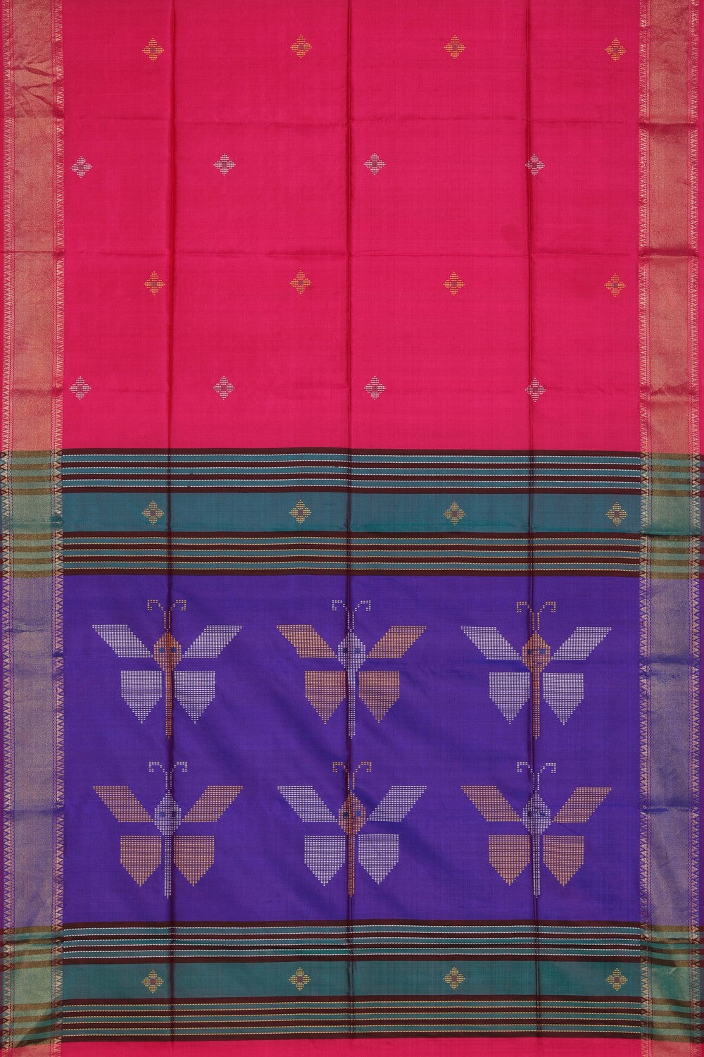 Bengal Silk Pink Saree