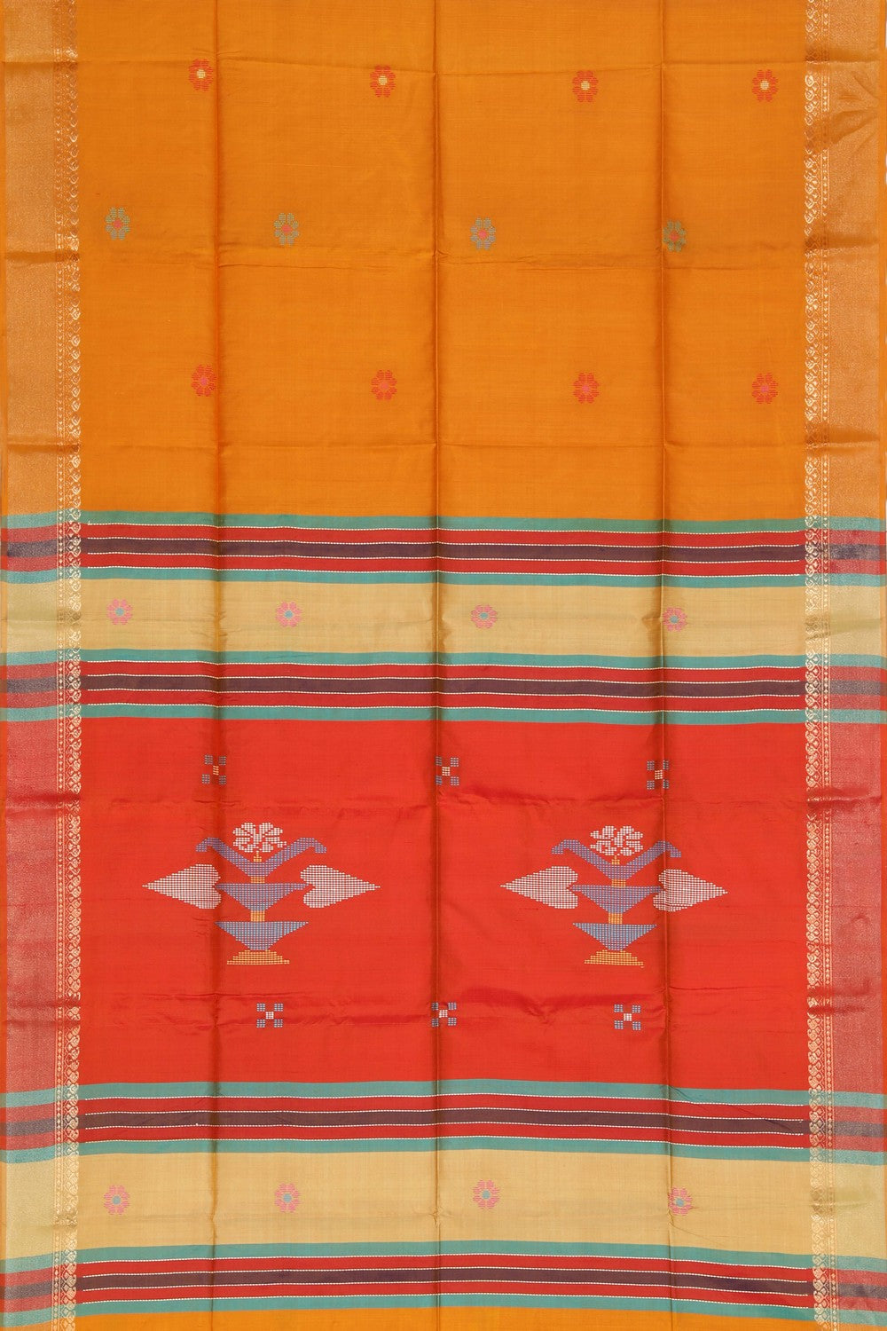 Bengal Silk Mustard Saree