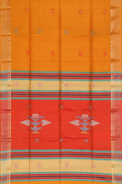 Image of Bengal Silk Mustard Saree