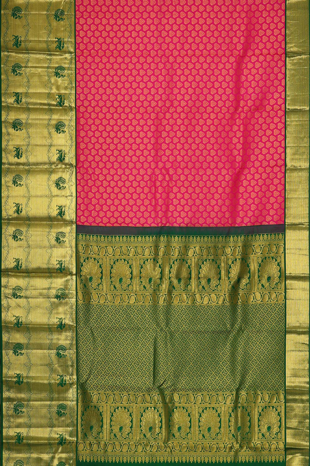 Kanchipattu Pink Brocade Saree