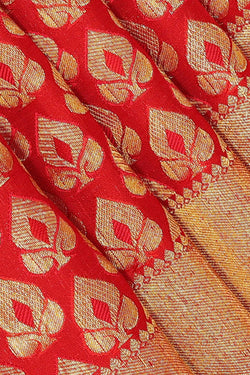 Image of Kanchipattu Red Brocade Saree