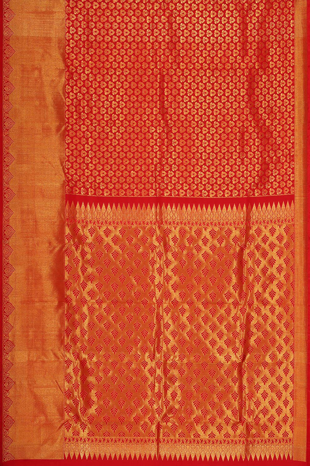 Kanchipattu Red Brocade Saree