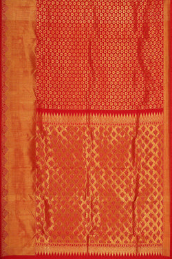 Image of Kanchipattu Red Brocade Saree