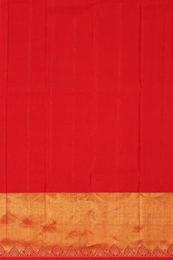 Image of Kanchipattu Red Brocade Saree