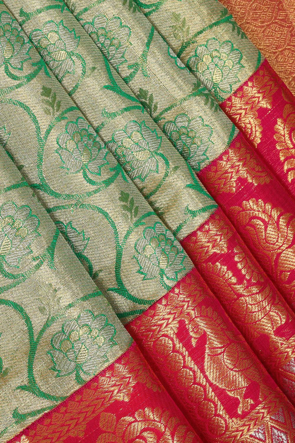 Kanchipattu Gold Tissue Brocade Saree