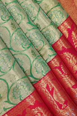 Image of Kanchipattu Gold Tissue Brocade Saree