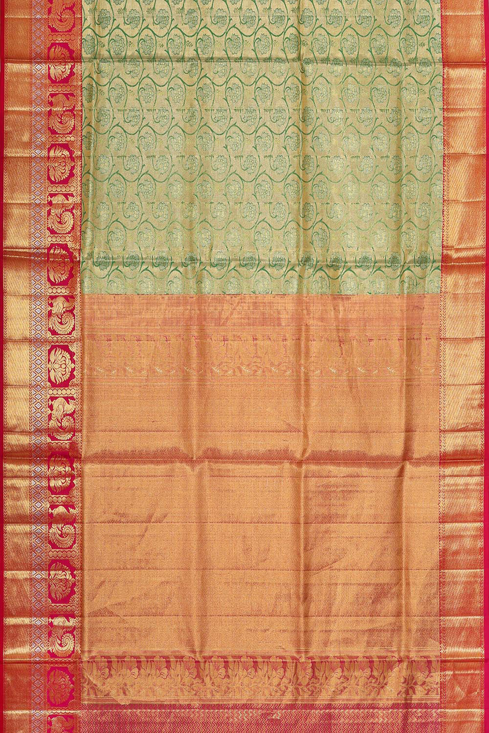 Kanchipattu Gold Tissue Brocade Saree