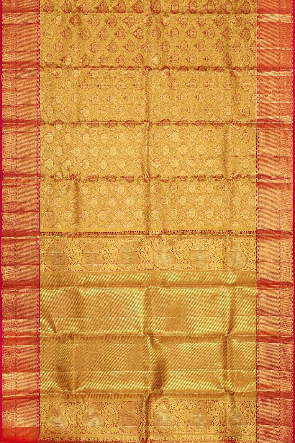 Kanchipattu Red Tissue Brocade Saree