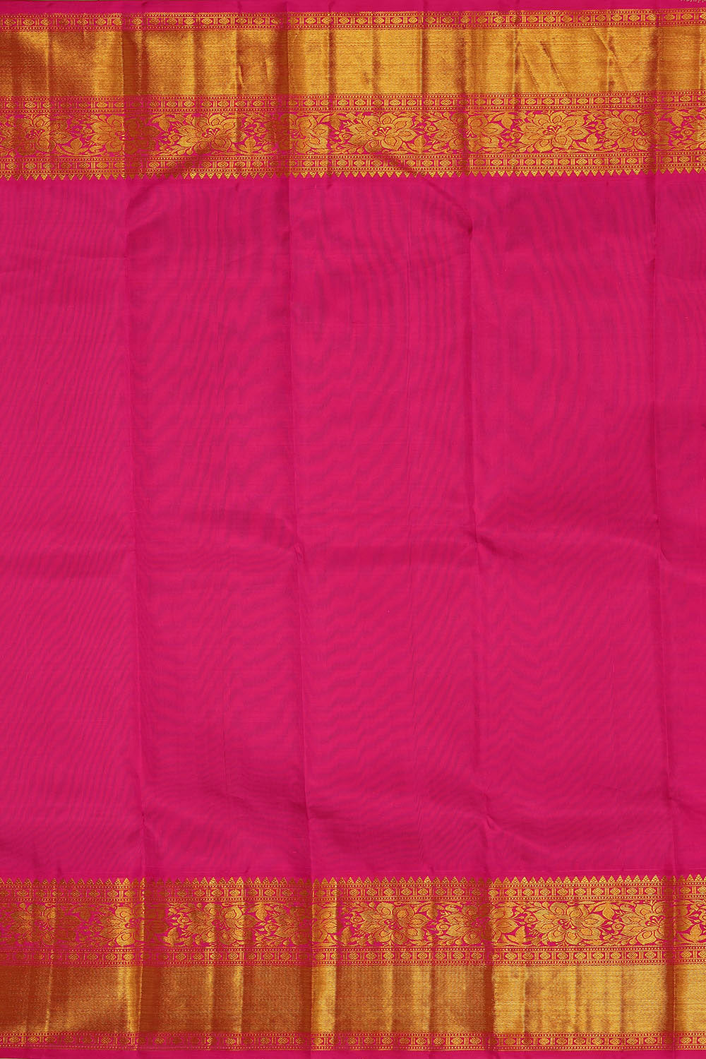 Image of Kanchipattu Bright Green Brocade Saree