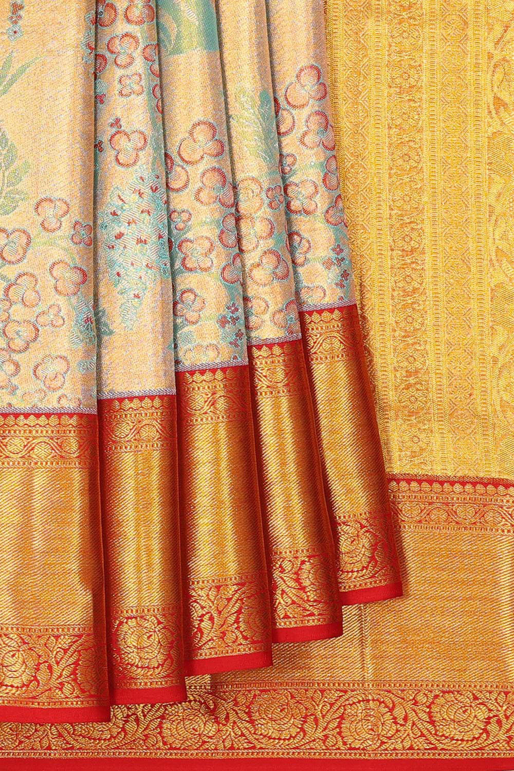 Kanchipattu Gold Tissue Brocade Saree