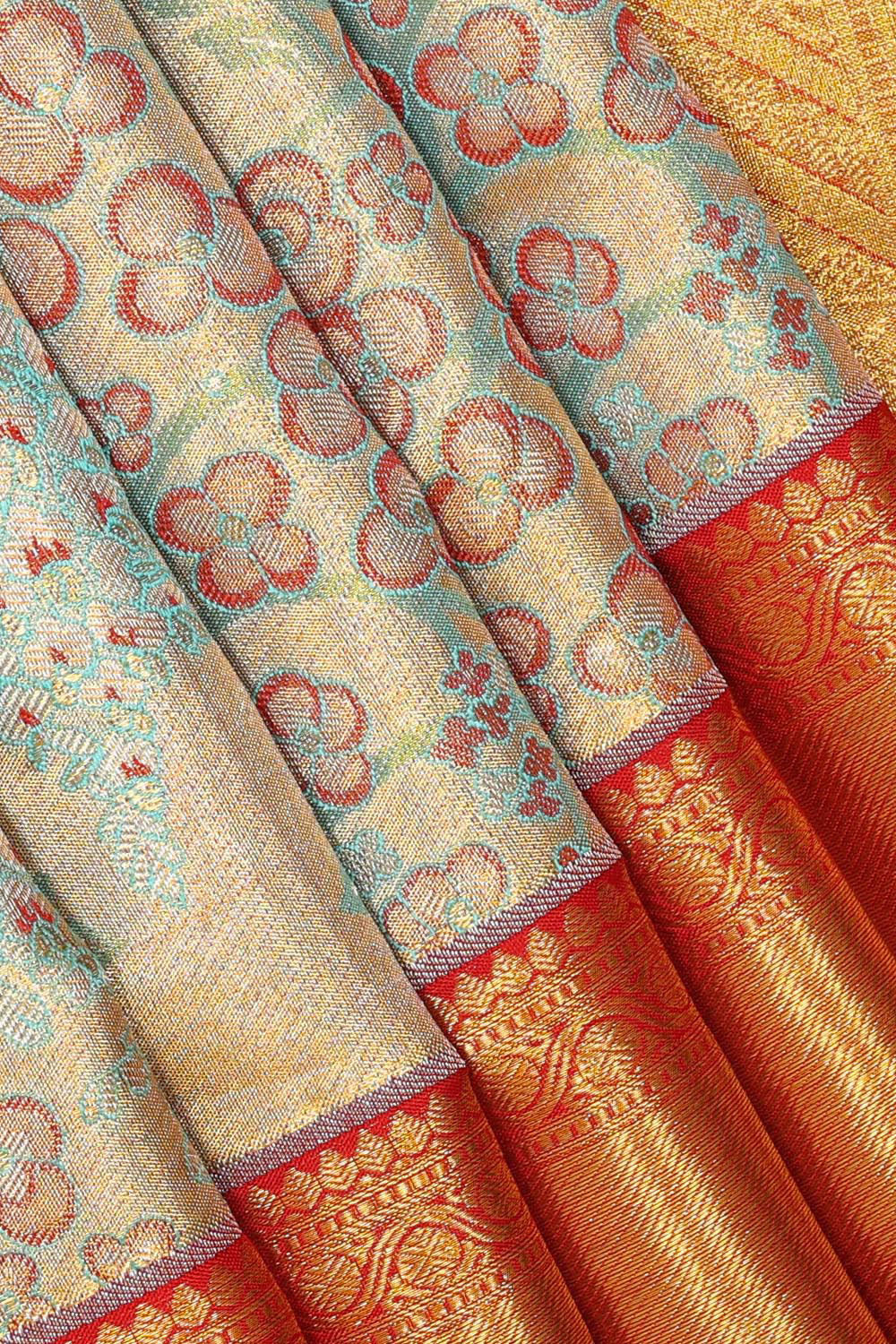 Kanchipattu Gold Tissue Brocade Saree