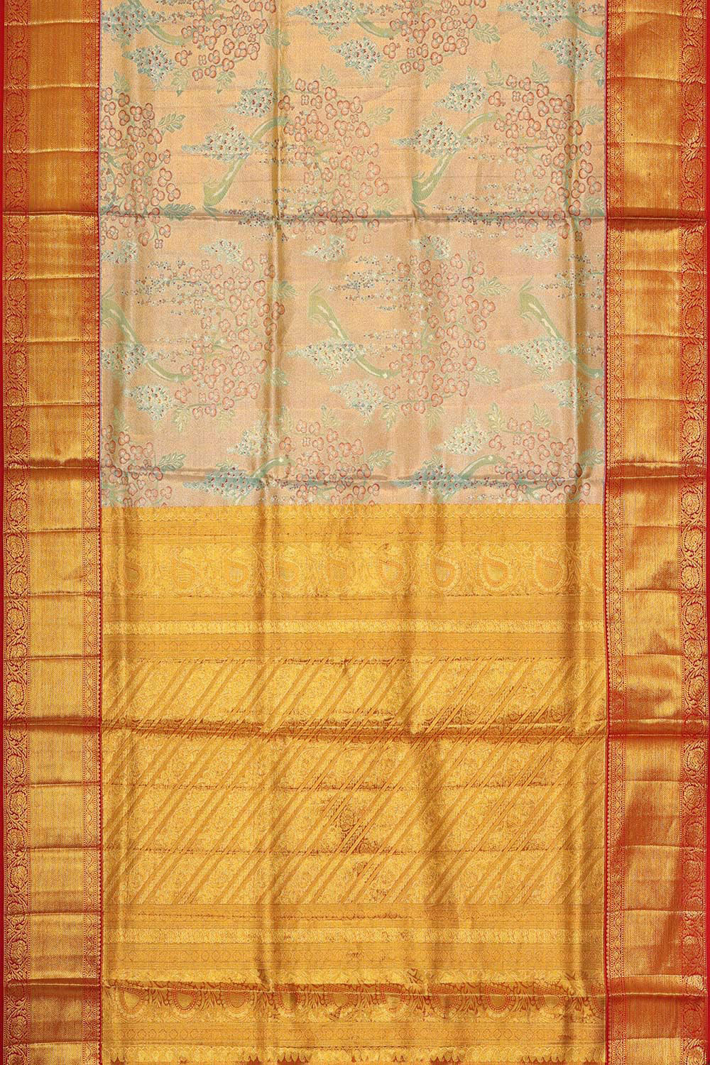 Kanchipattu Gold Tissue Brocade Saree