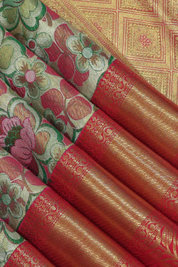 Image of Kanchipattu Gold-Tissue Brocade Saree