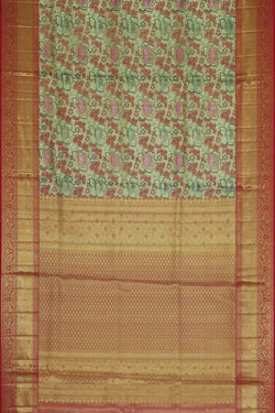 Image of Kanchipattu Gold-Tissue Brocade Saree