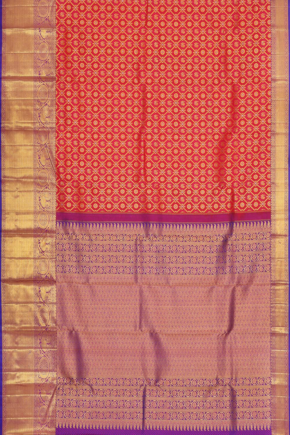 Kanchipattu Red Brocade Saree