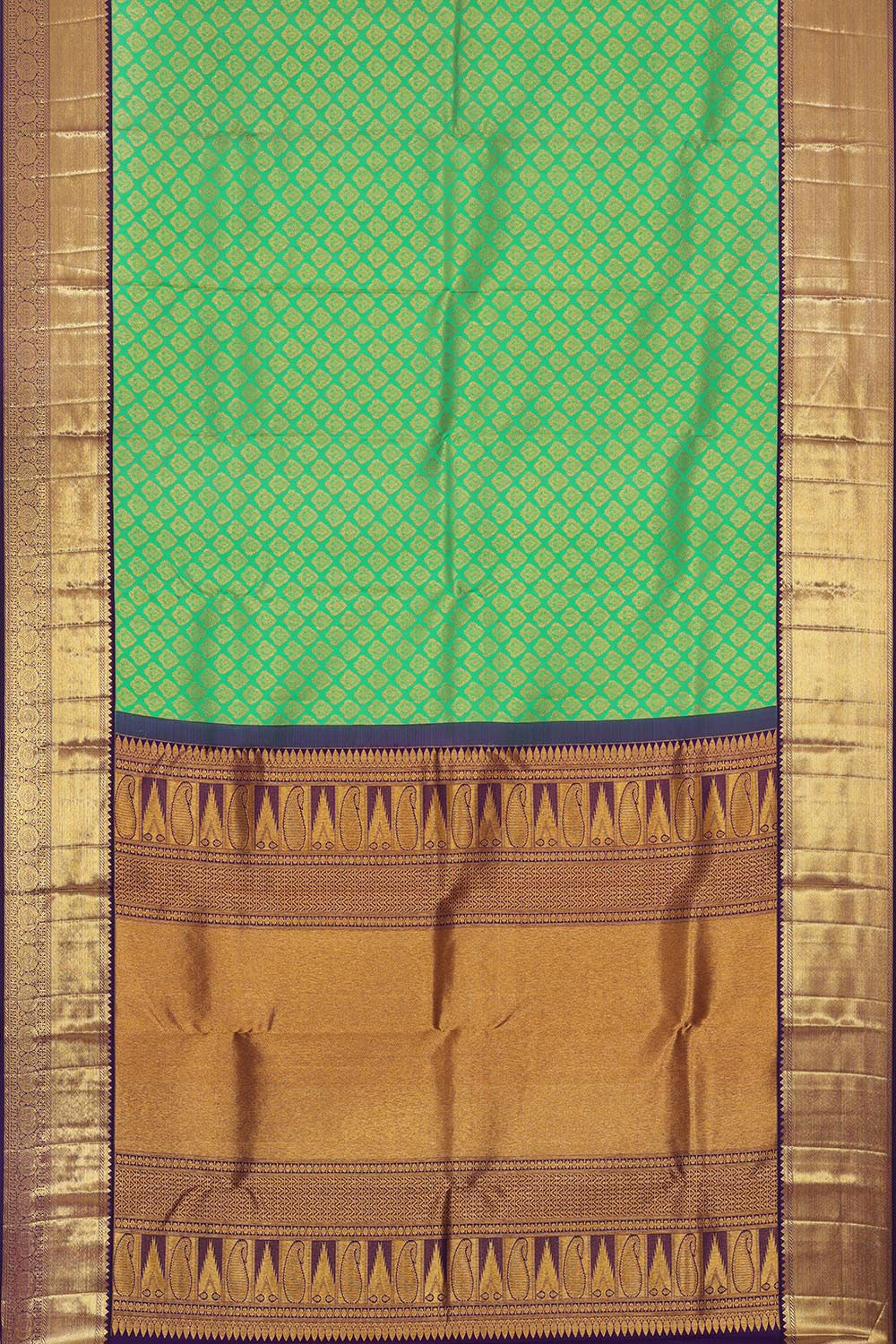 Kanchipattu Sea Green Brocade Saree