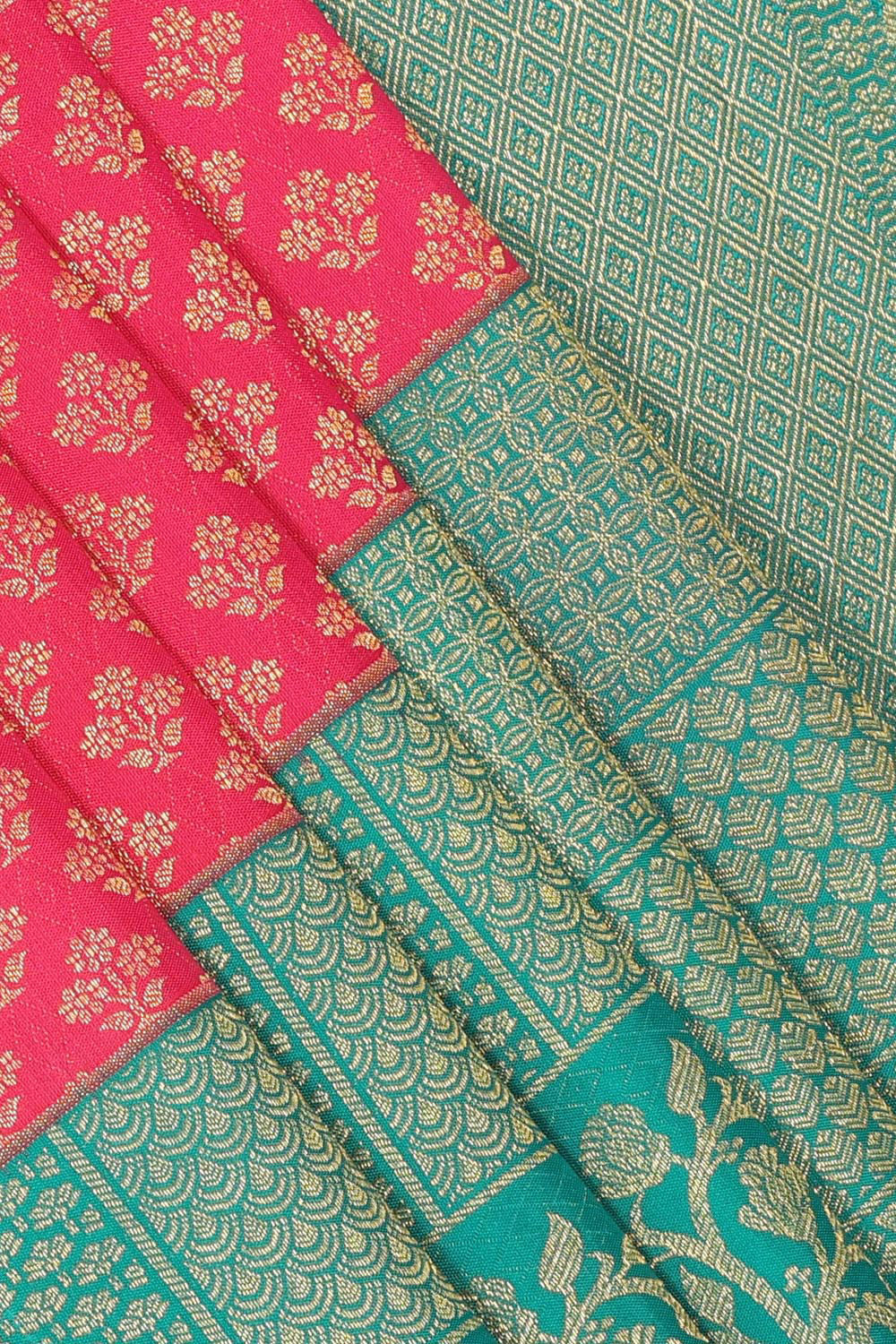 Kanchipattu Pink Brocade Saree