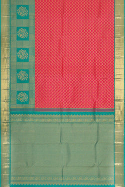 Image of Kanchipattu Pink Brocade Saree