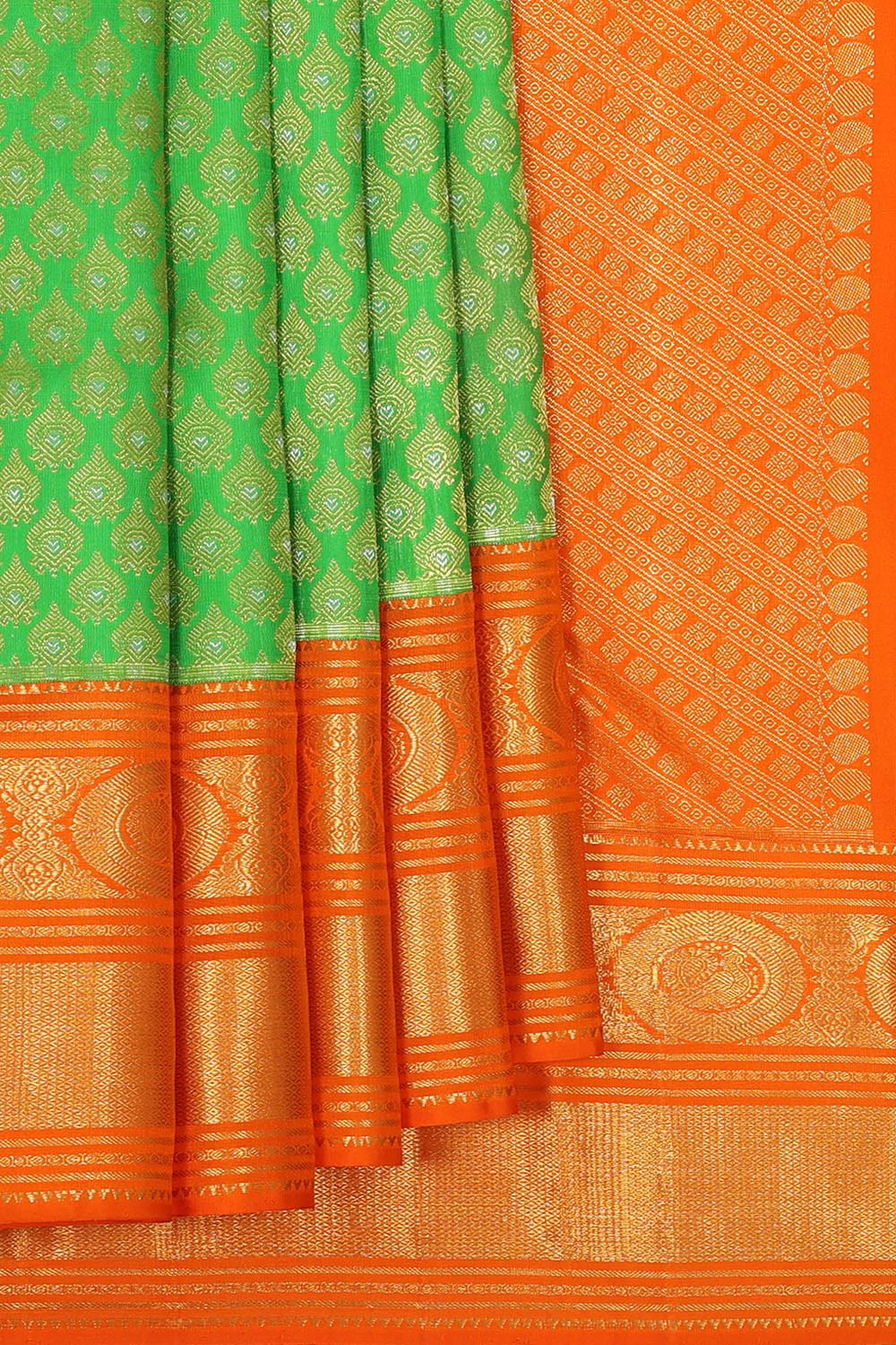 Kanchipattu Green Brocade Saree