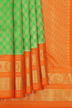 Image of Kanchipattu Green Brocade Saree