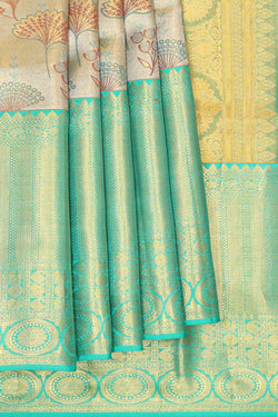 Image of Kanchipattu Gold Tissue Brocade Saree