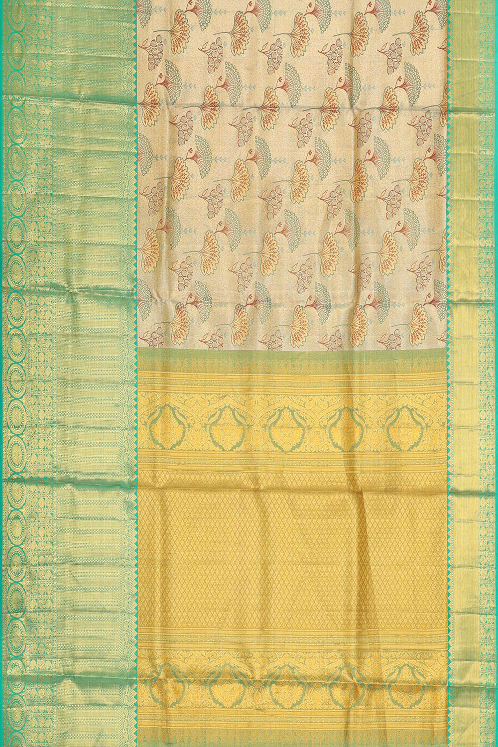 Kanchipattu Gold Tissue Brocade Saree