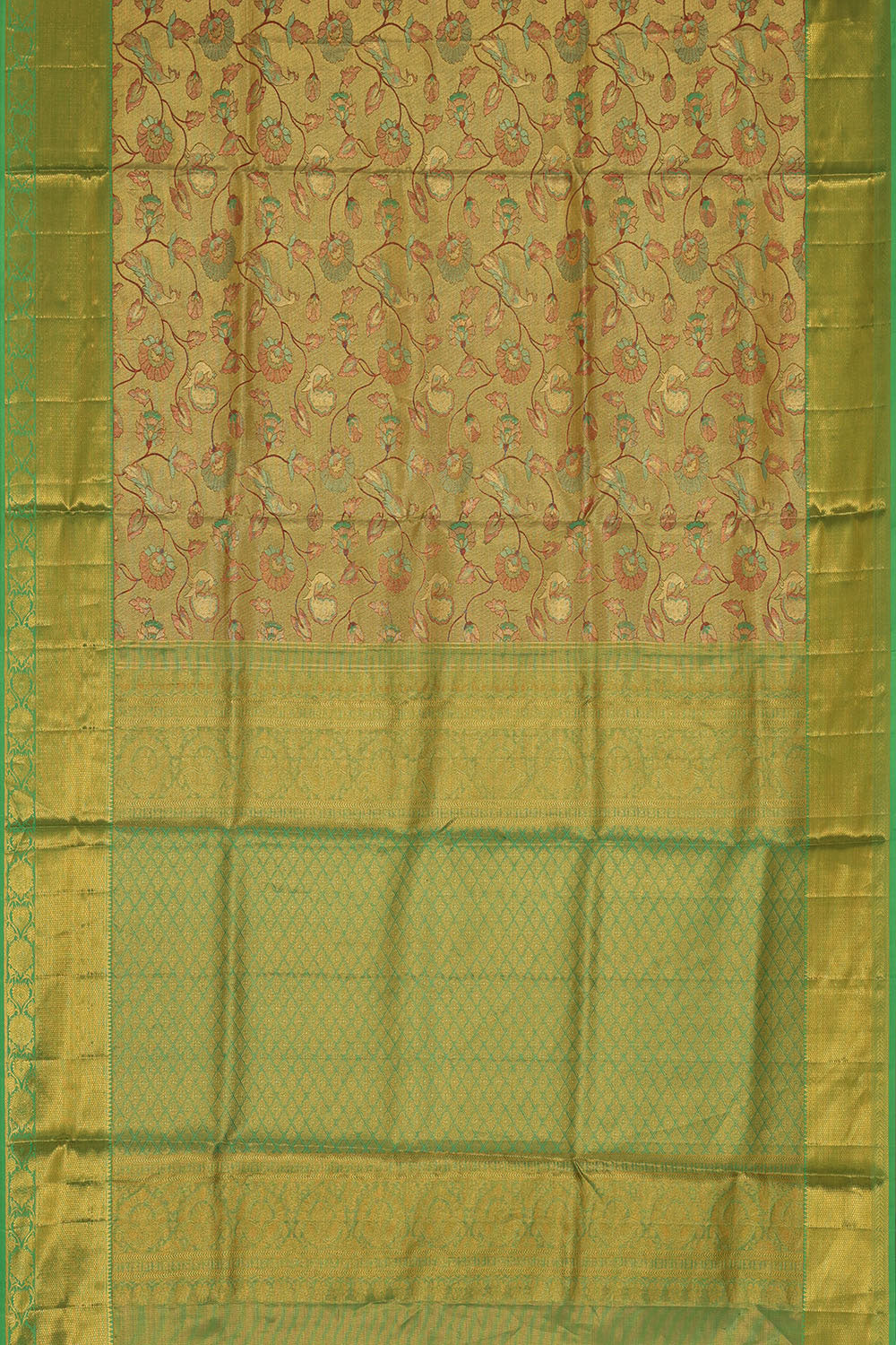 Image of Kanchipattu Gold-Tissue Brocade Saree