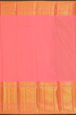 Image of Kanchipattu Golden Green Brocade Saree