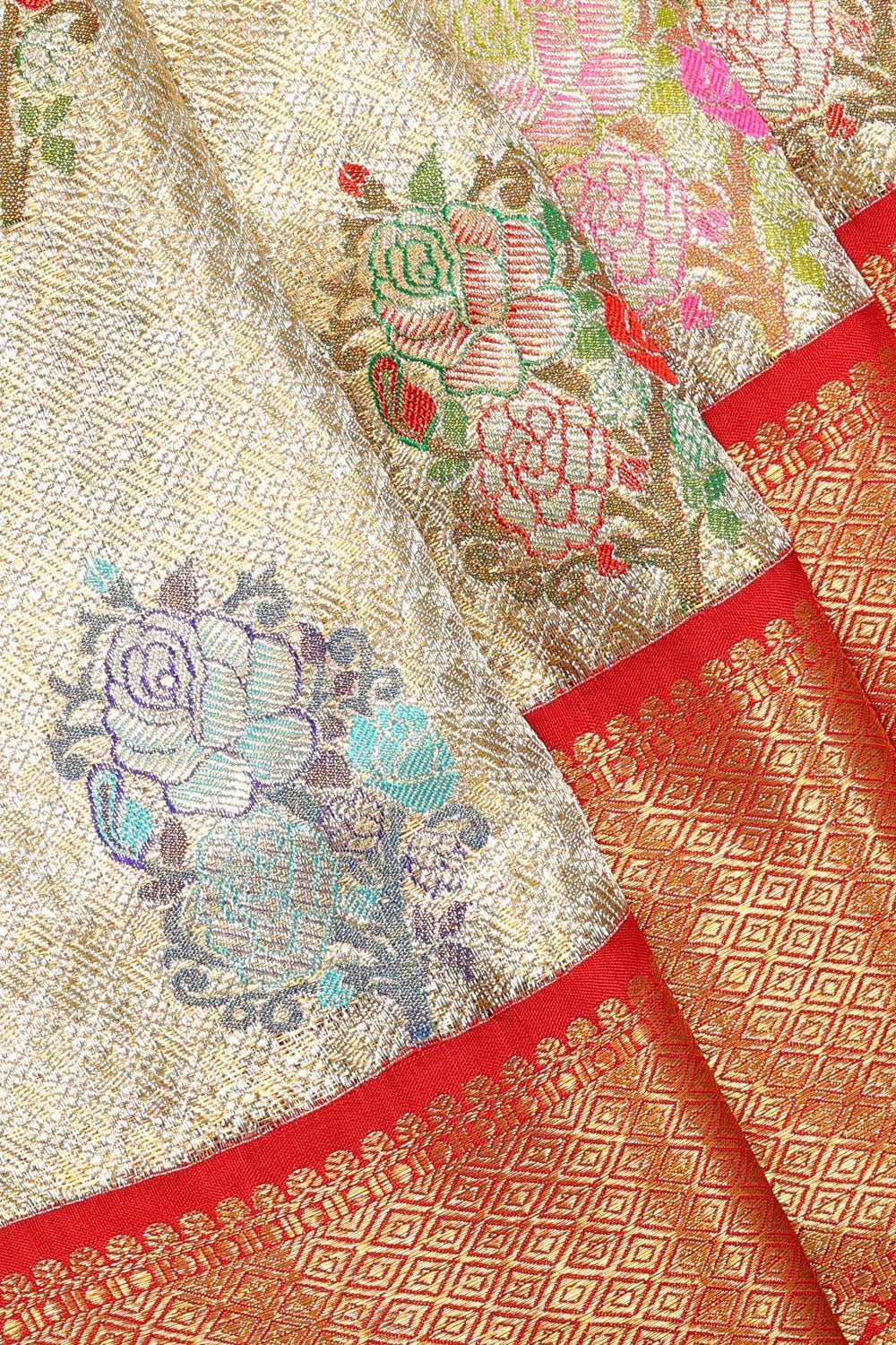 Kanchipattu Gold Tissue Brocade Saree