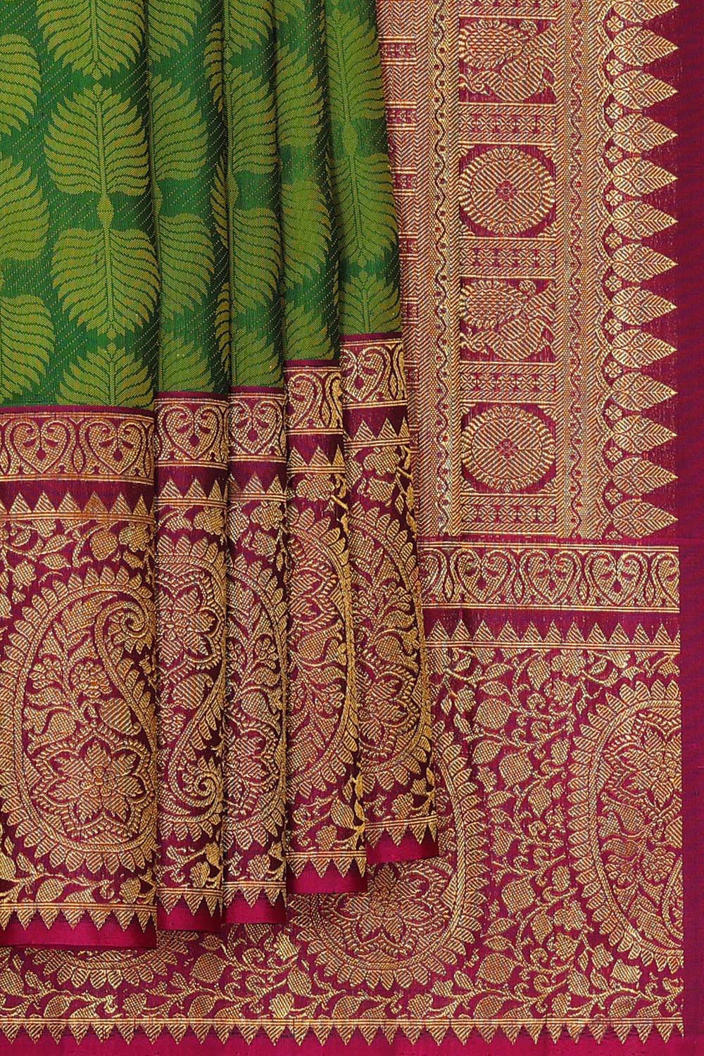 Kanchipattu Green Brocade Saree