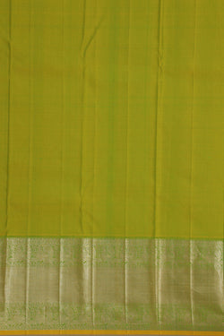 Image of Kanchipattu Golden Green Brocade Saree