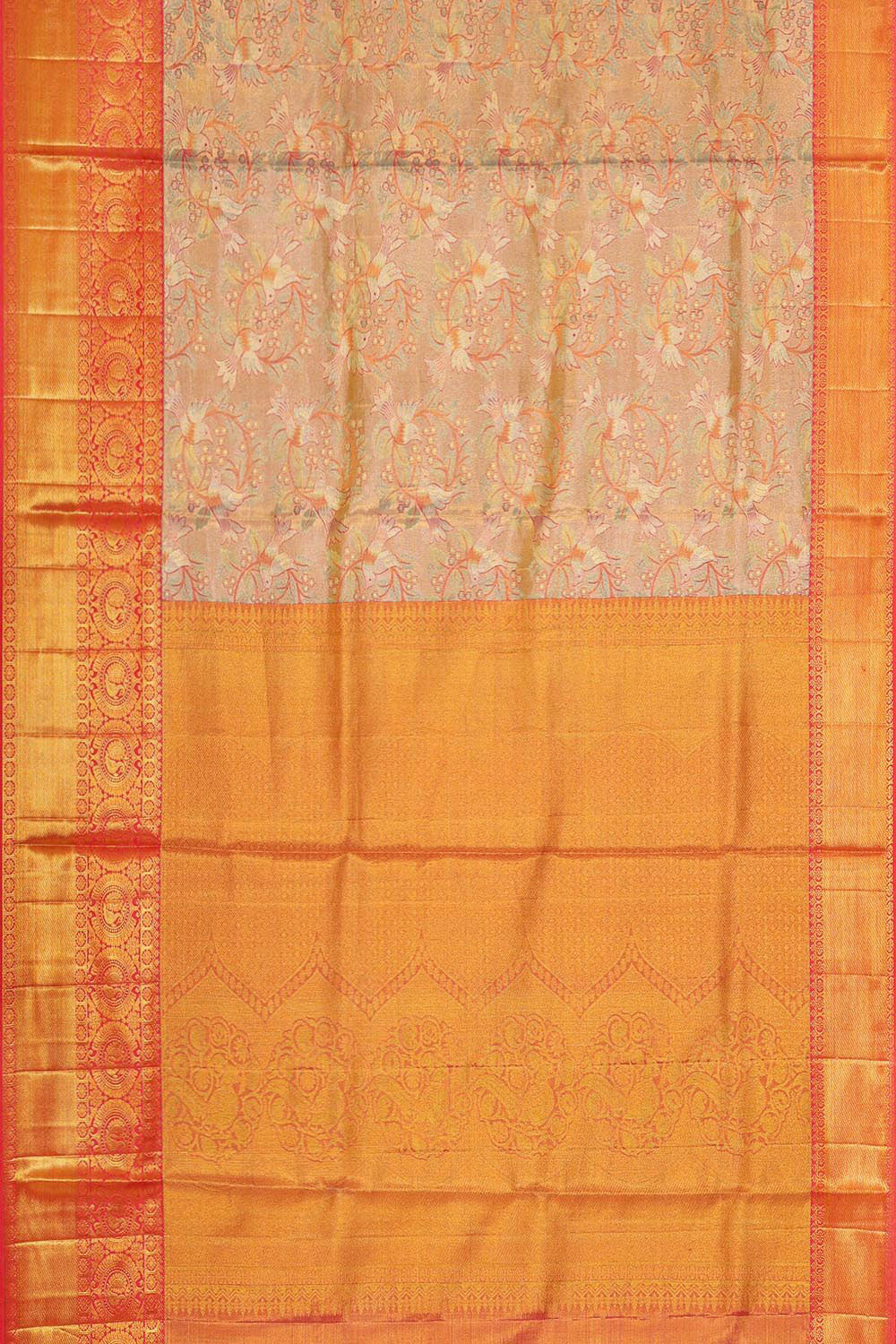 Kanchipattu Gold Tissue Brocade Saree