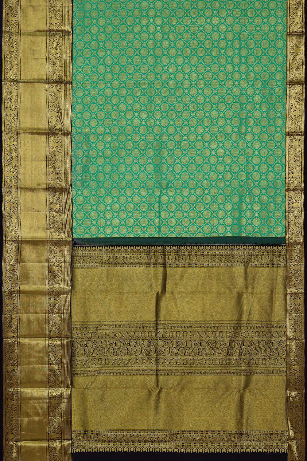 Kanchipattu Sea Green Brocade Saree