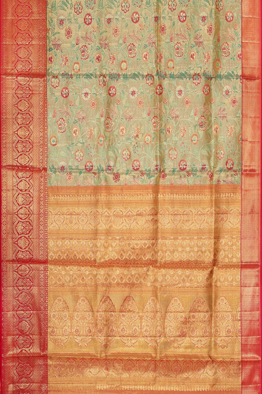 Kanchipattu Gold Tissue Brocade Saree