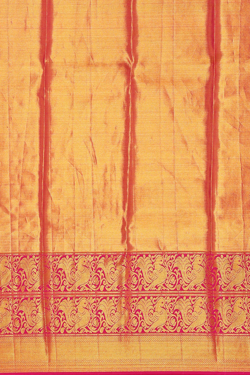 Image of Kanchipattu Golden Green Tissue Brocade Saree