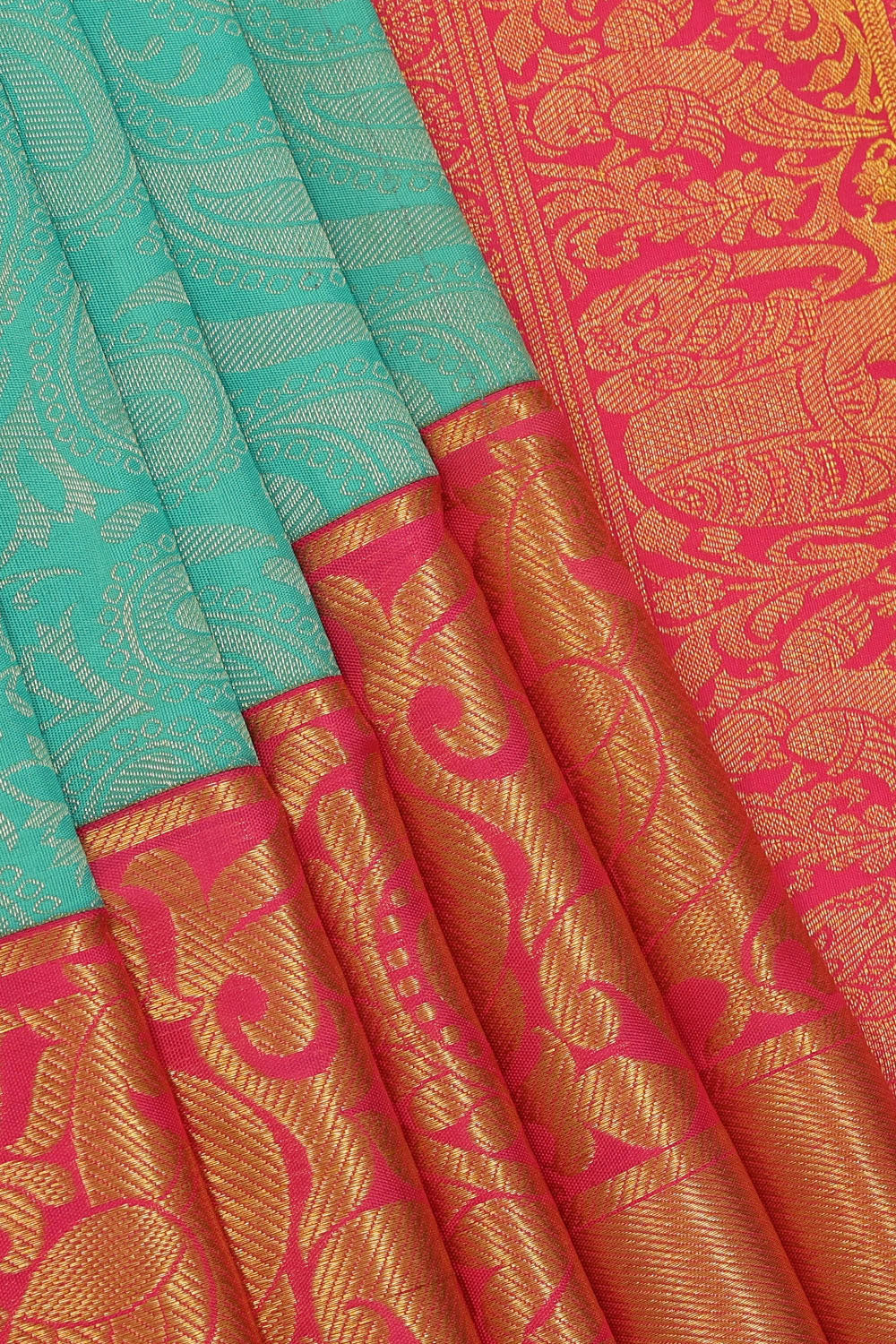 Kanchipattu Light Blue Brocade Saree