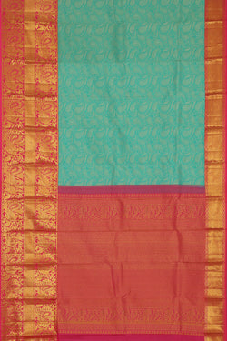 Image of Kanchipattu Light Blue Brocade Saree