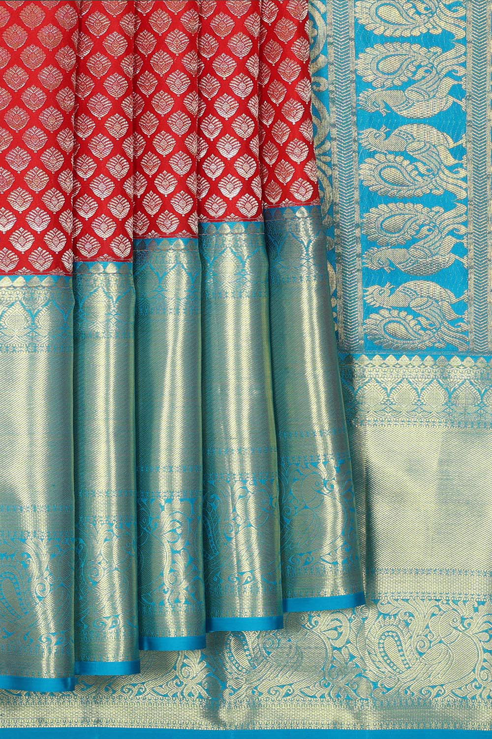 Kanchipattu Red Brocade Saree