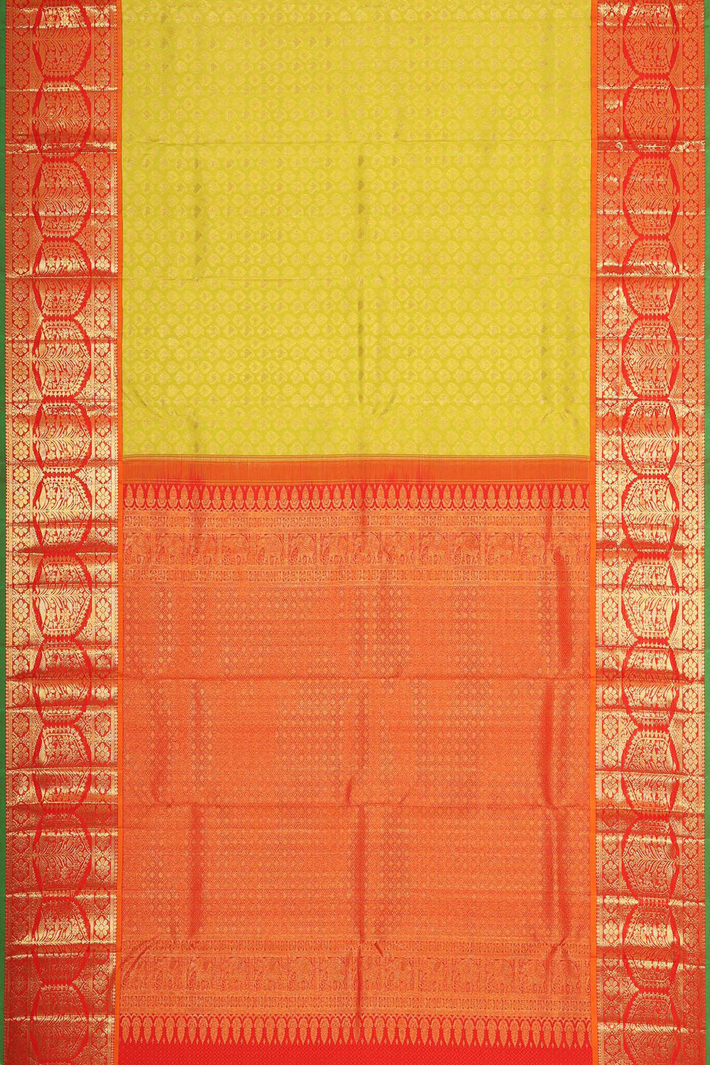 Image of Kanchipattu Yellow Brocade Saree