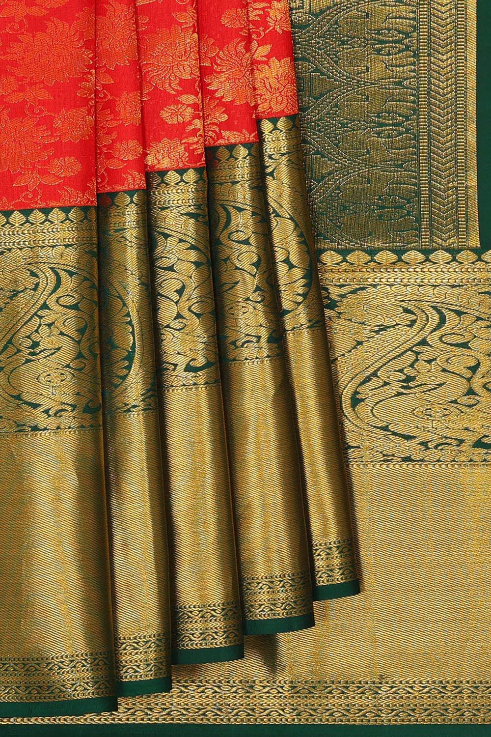 Kanchipattu Red Brocade Saree