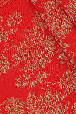 Image of Kanchipattu Red Brocade Saree