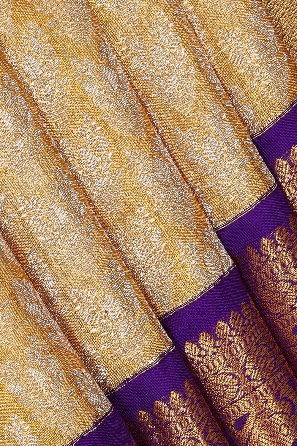 Kanchipattu Gold Tissue Brocade Saree