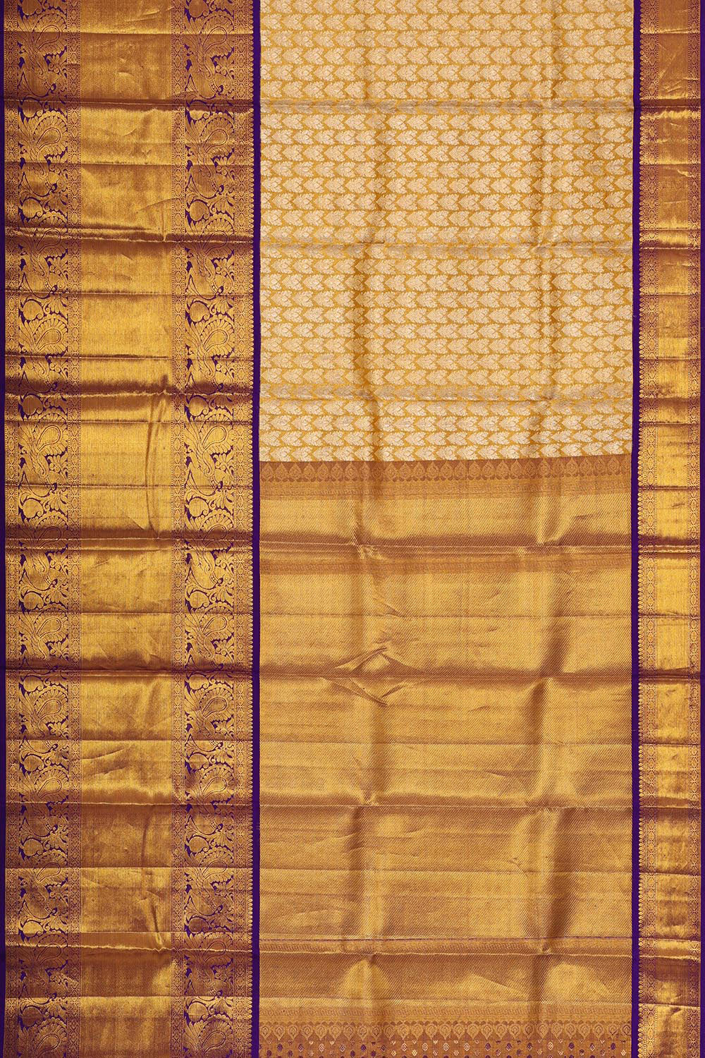 Kanchipattu Gold Tissue Brocade Saree