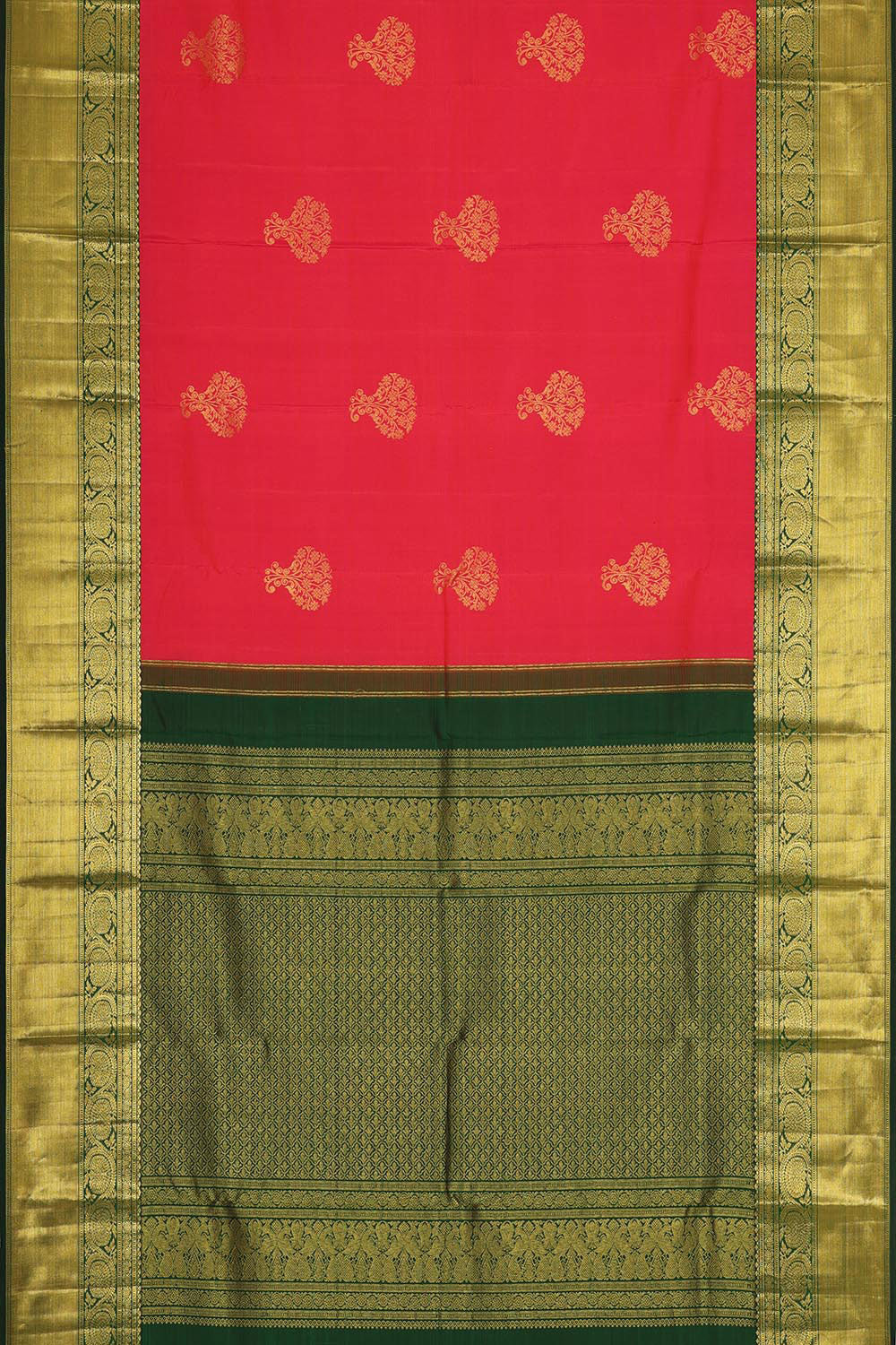 Image of Kanchipattu Dark Peach Pink Brocade Saree