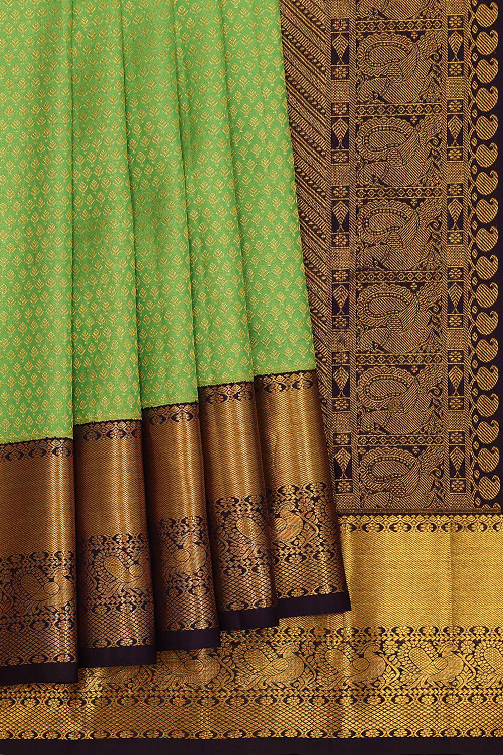 Kanchipattu Green Brocade Saree