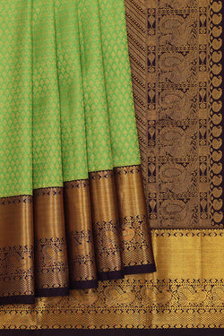 Image of Kanchipattu Green Brocade Saree