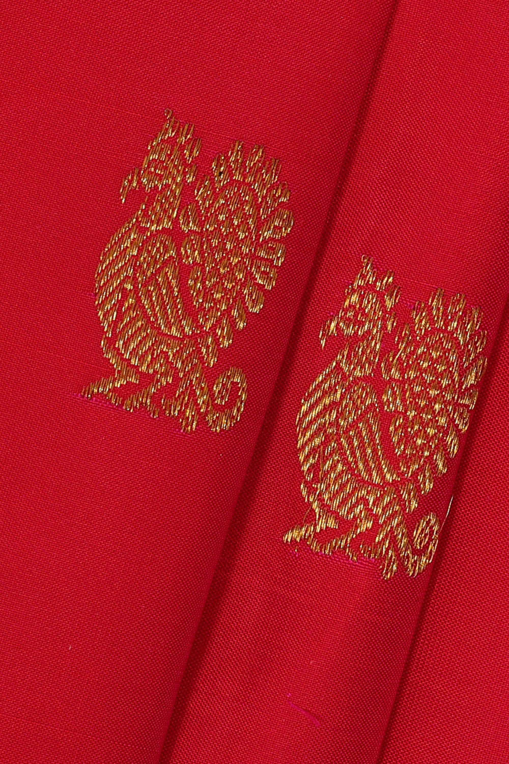 Image of Kanchipattu Red Brocade Saree