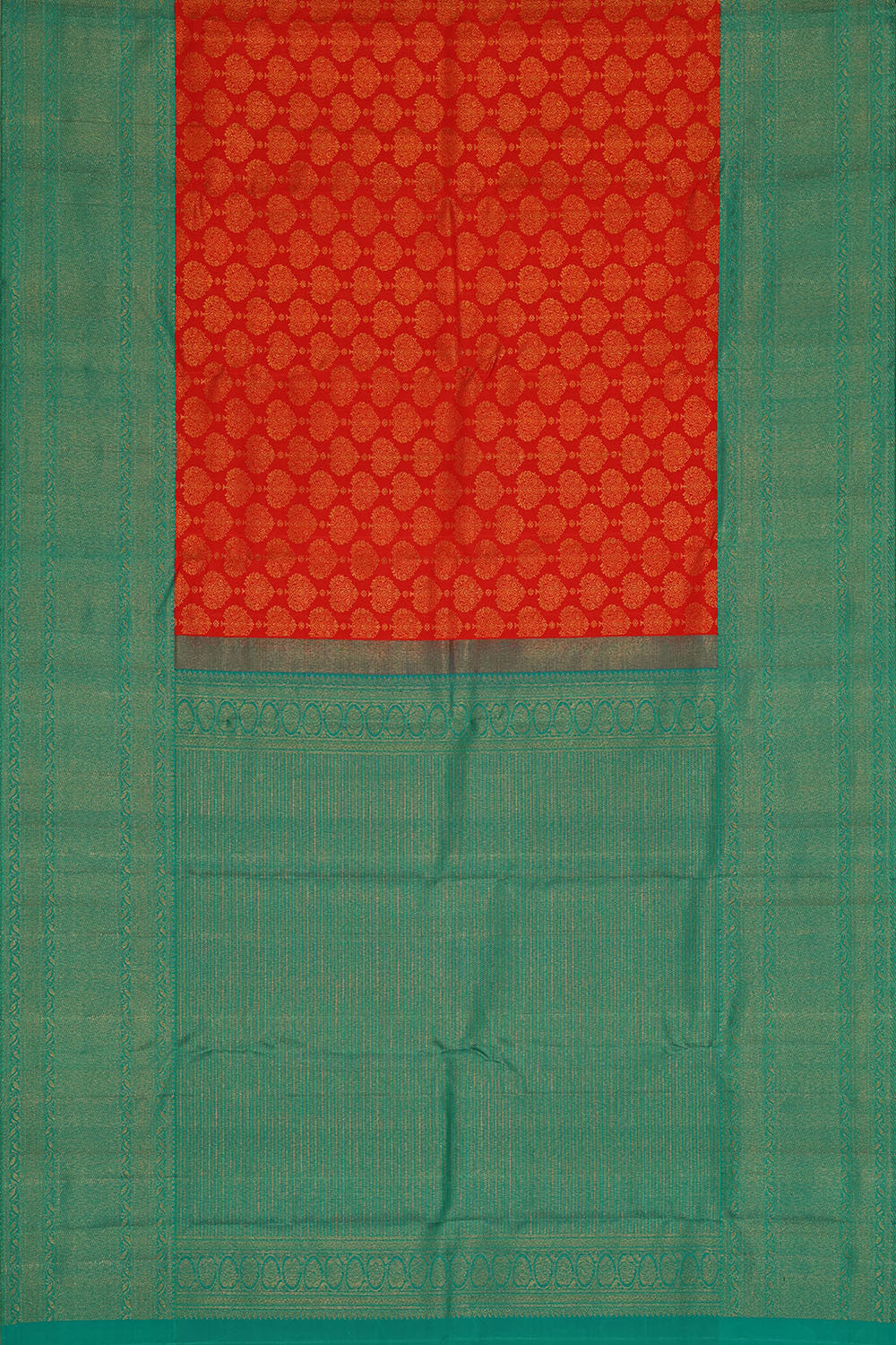 Image of Kanchipattu Red Brocade Saree