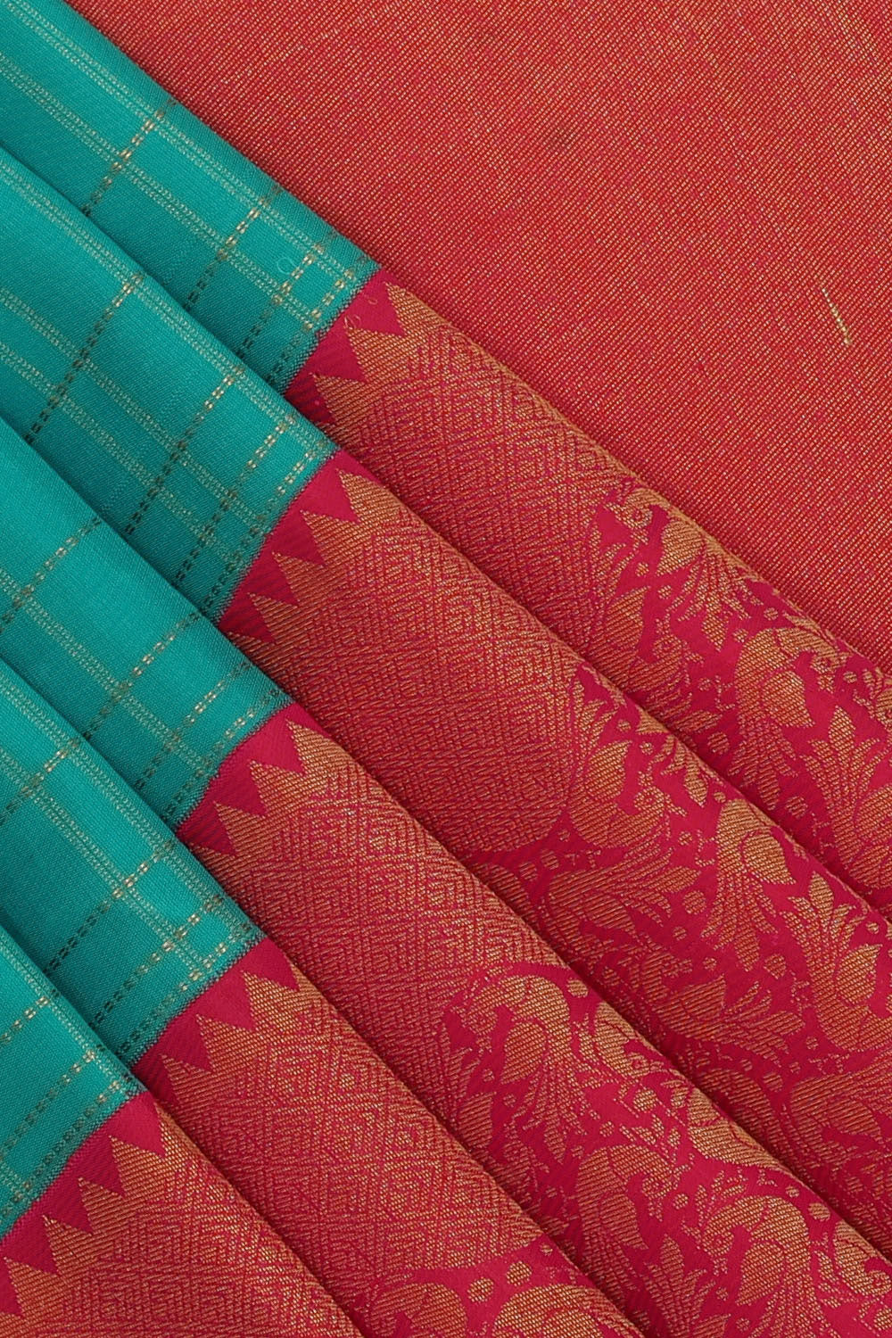 Image of Kanchipattu Blue Brocade Saree